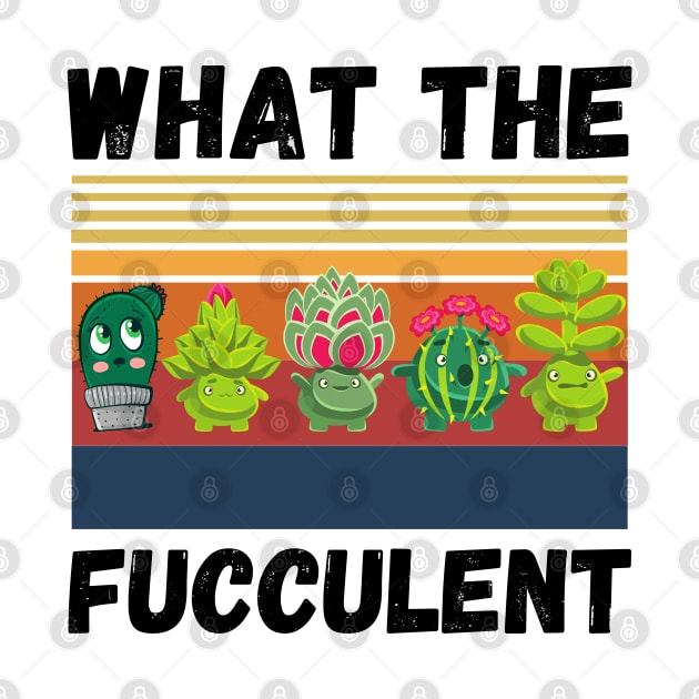 What The Fucculent Funny Plant Lover Cute Cactus Cats by JustBeSatisfied