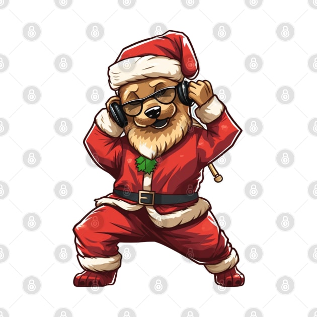 Cartoon Christmas Afghanistan Dog Dancing by Chromatic Fusion Studio