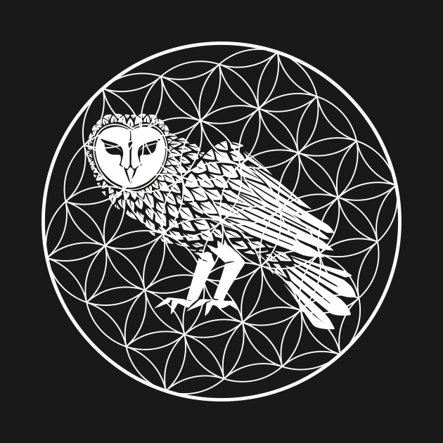 Funny Owl Eagle Owl Geometric T-Shirt by thefriendlyone