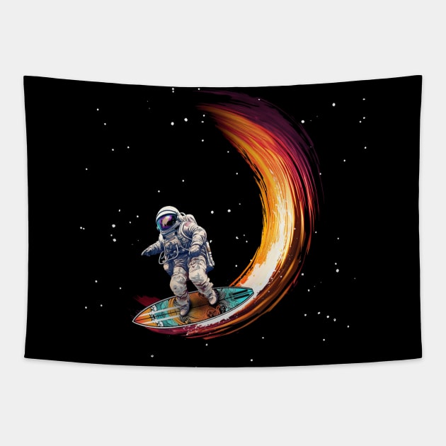 Astronaut Space Surfer Tapestry by DavidLoblaw