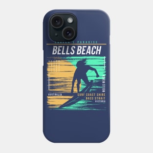 Retro Surfing Bells Beach Australia // Vintage Surfer Beach // Surfer's Paradise Phone Case