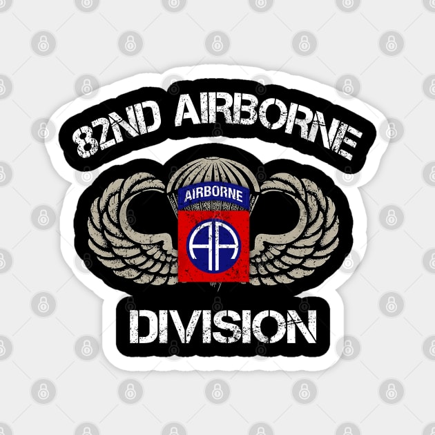 US Army 82nd AIRBORNE Division Veteran Vintage - Veterans Day Gift Magnet by floridadori