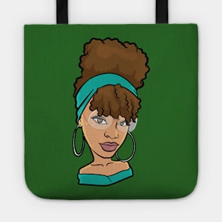 Cute and Fabulous Black Woman Chilling Tote