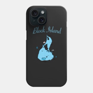 Block Island Map- Rhode Island Phone Case