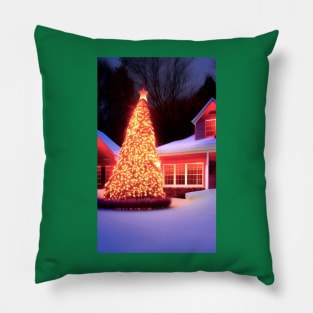 Warm Christmas Tree Pillow