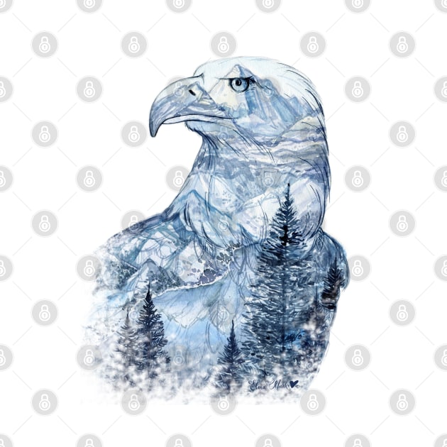 Mountain Eagle by ElenaMarkelovaArt