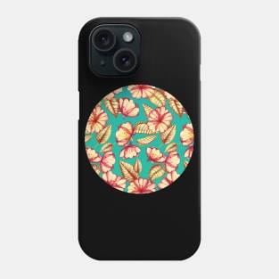 Rust & Teal Floral Pattern Phone Case