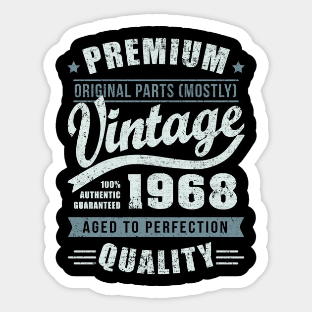 Original Parts 1968 50th Birthday Retro Color Tee Shirt Original Parts 1968 50th Birthday Retro Color Tee Shirt