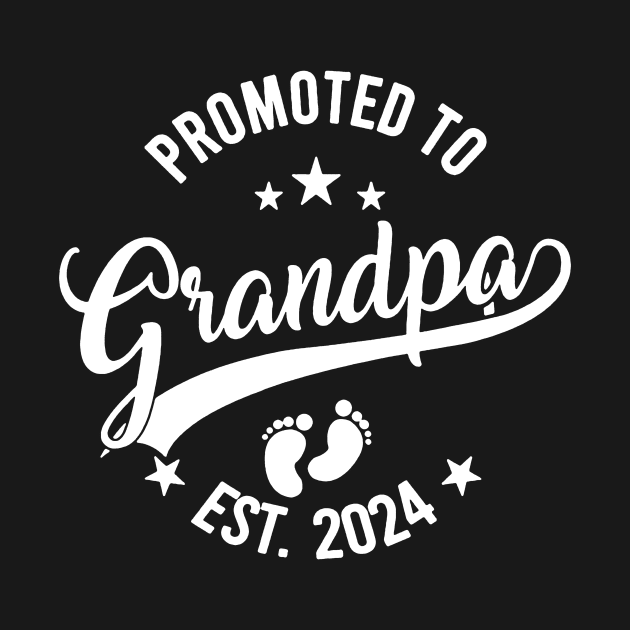 Promoted To Grandpa Est 2024 Fathers Day New Grandpa by Jenna Lyannion