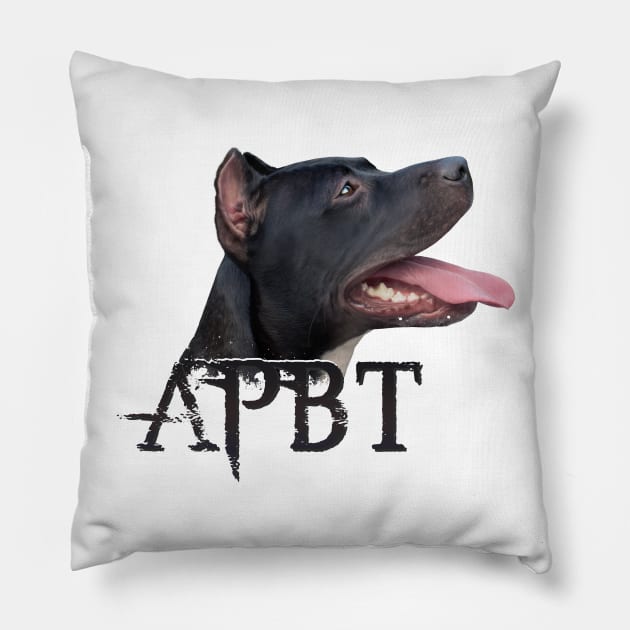 American Pit Bull Terrier Pillow by Nartissima