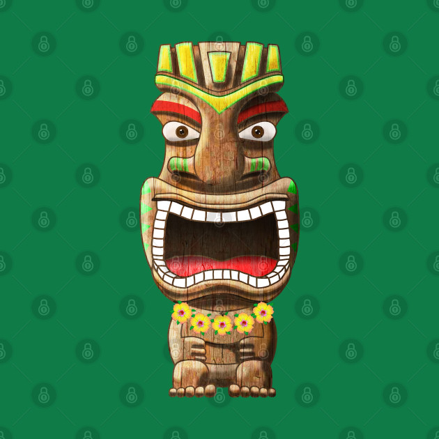 Aloha Beaches Funny Tiki by macdonaldcreativestudios