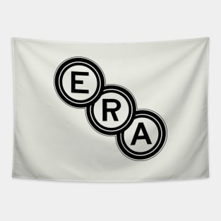 ERA (English Racing Automobiles) emblem (1933-1954) - black print (looks just right on old english white !) Tapestry