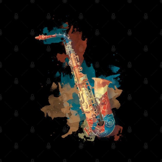 Watercolor Sax by String Colour Avenue