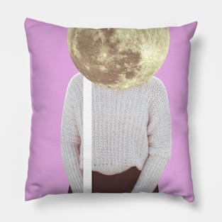 Woman moon, modern art, vintage woman Pillow