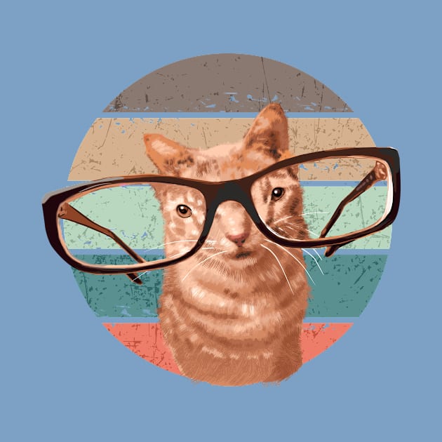 Cat with glasses by Olgakunz