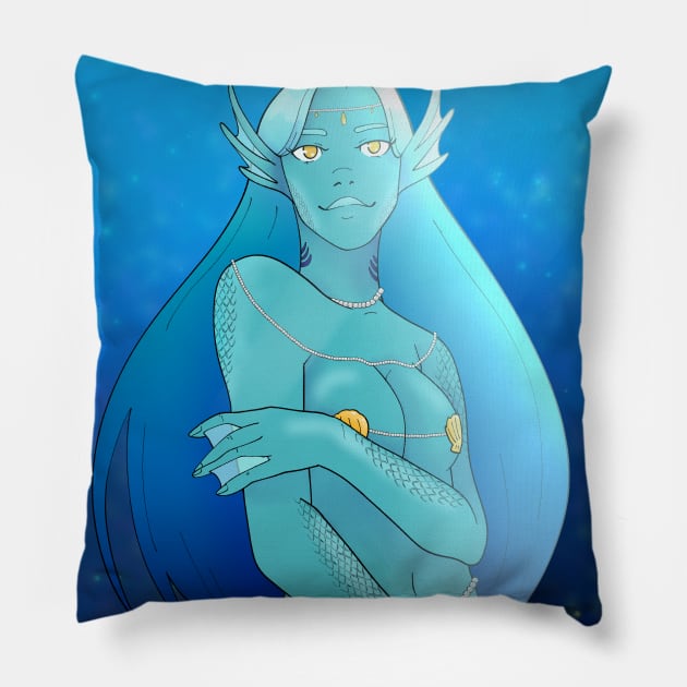 Mermaid Pillow by ClausDraws