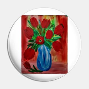 A burst of color and positive energy came to life in this painting. Some tulips in vase Pin