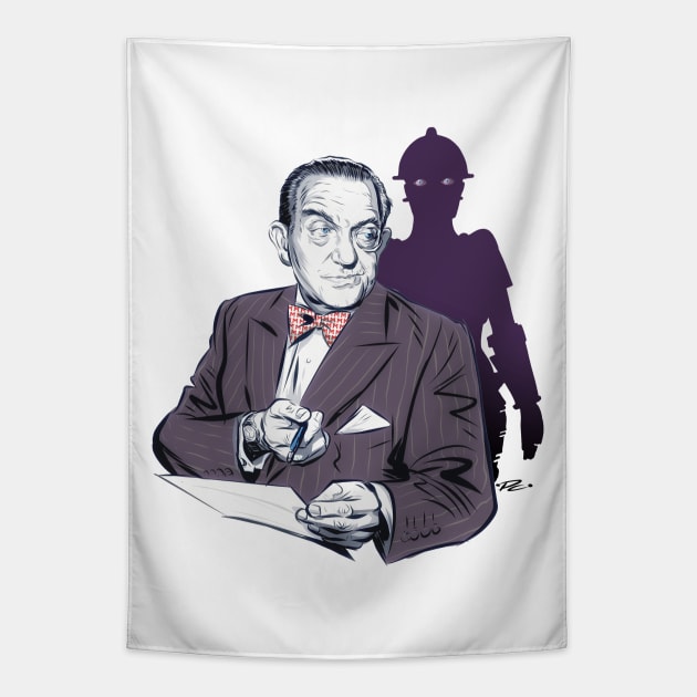 Fritz Lang - An illustration by Paul Cemmick Tapestry by PLAYDIGITAL2020