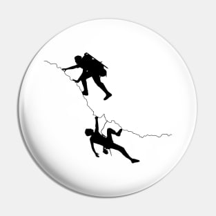 Climbing and hiking design Pin