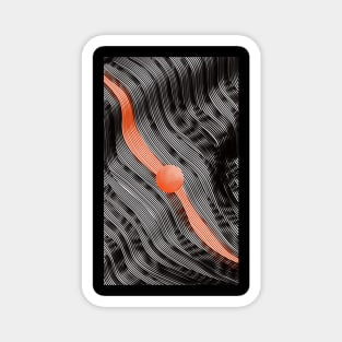 Abstract waves and marble Magnet