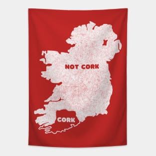 Cork / Not Cork Rebel County Faded Style Retro Design Tapestry