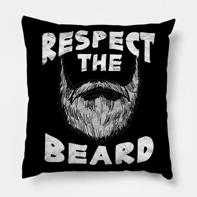 HIPSTERS-Respect The Beard Pillow by AlphaDistributors