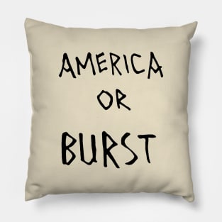 America or Burst (black text) Pillow