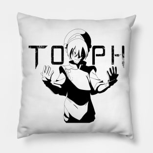 Avatar: The Last Airbender - Toph: Prodigy of Earthbending B&W Pillow