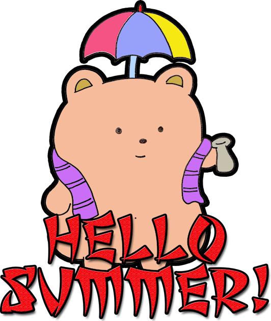 Hello Summer! Kids T-Shirt by BABA KING EVENTS MANAGEMENT