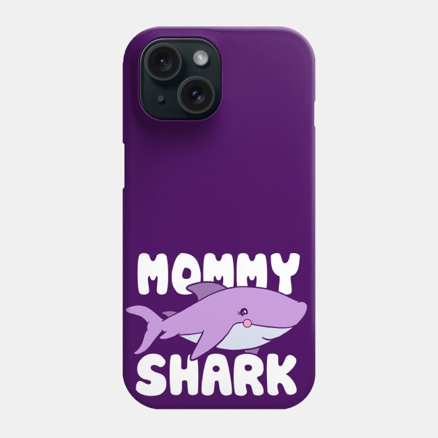 Cute Mommy Shark T-Shirt Phone Case by Boots