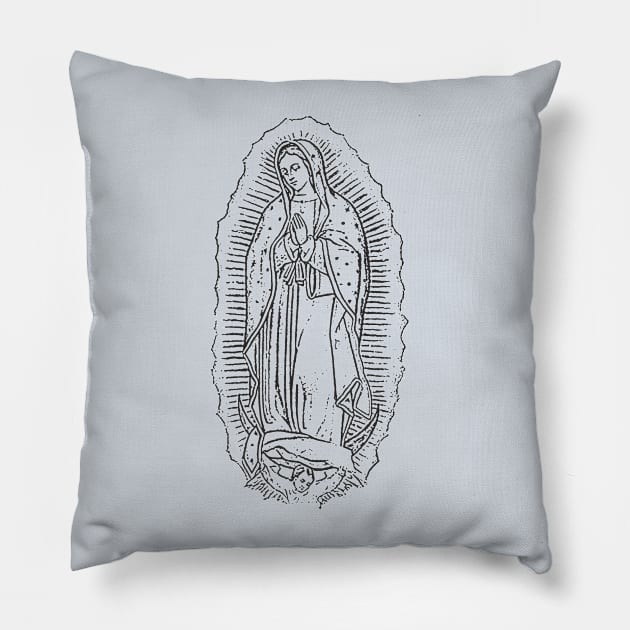 Our Lady of Guadalupe Pillow by big_owl