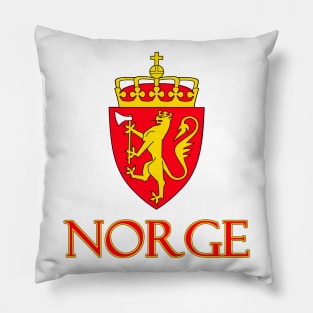 Norge (Norway) - Norwegian Coat of Arms Design Pillow