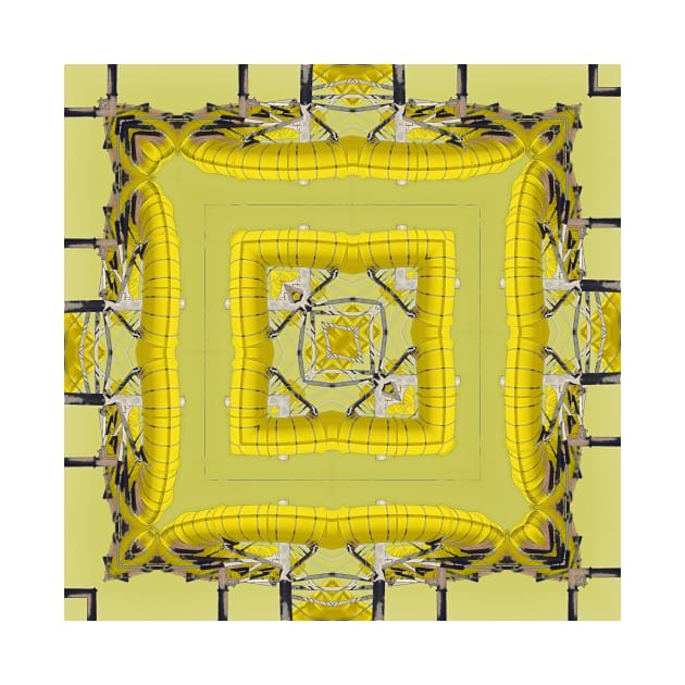 symmetric design in shades of yellow black and grey by mister-john