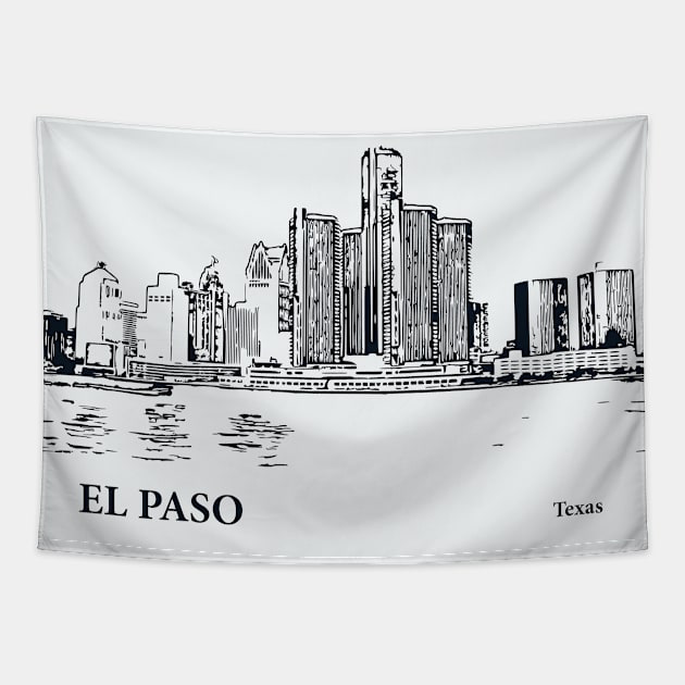 El Paso - Texas Tapestry by Lakeric