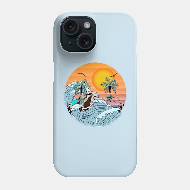 Mayan Surf Sunrise Phone Case by TravelTeezShop