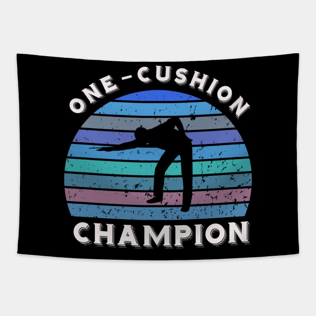 One cushion carom billiards champion Tapestry by BB Funny Store