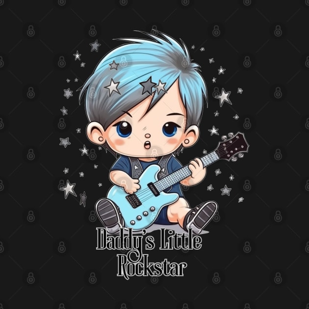 Daddy's Little Rockstar, Baby Boy, Rock 'n Roll by FrenArt