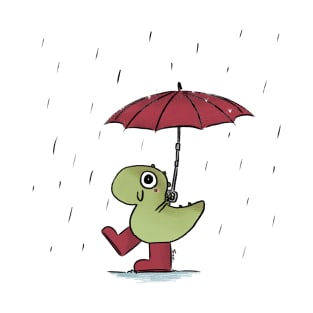 T-rex enjoying the rain T-Shirt