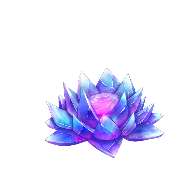 Lotus Crystal Flower by AlexandrAIart