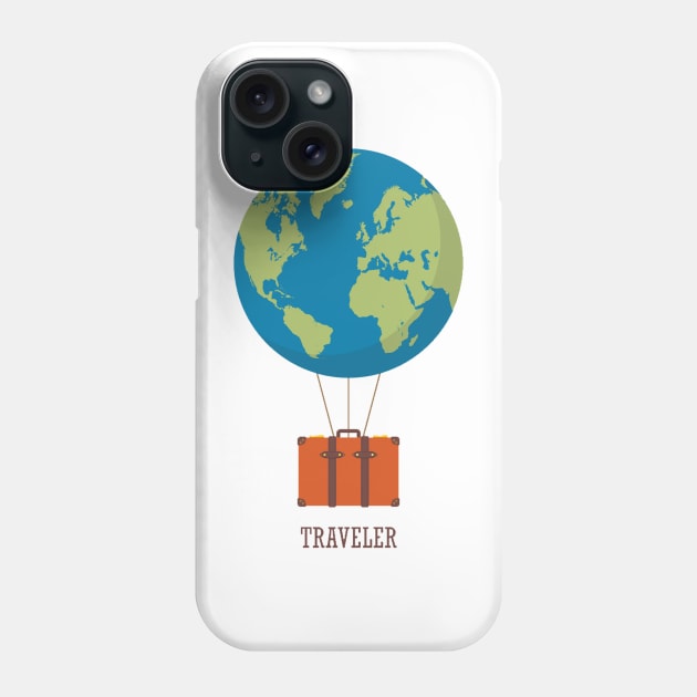 Happy Traveler Day Phone Case by Narkitaski