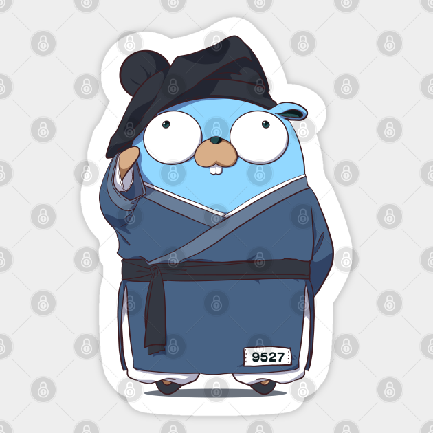 Golang Gopher Go 9527 - Golang - Sticker | TeePublic