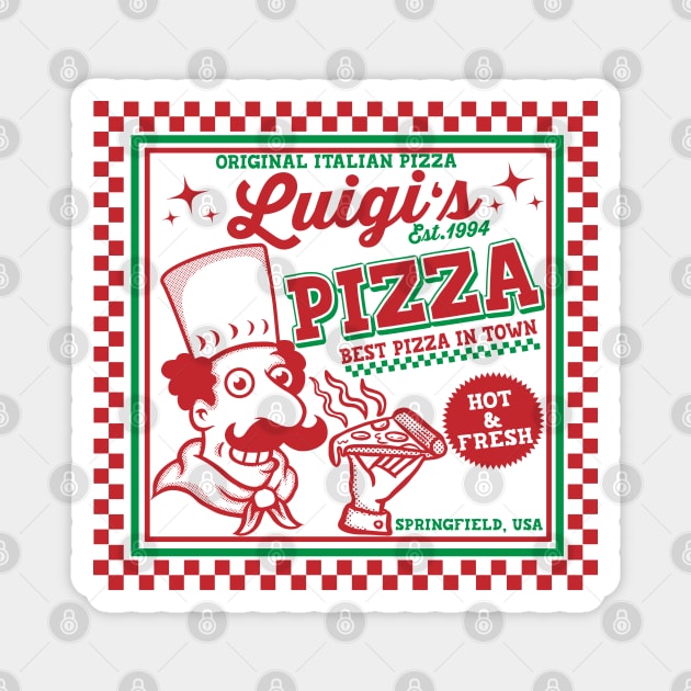 Luigi's Original italian pizza Magnet by carloj1956