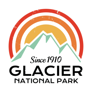 Glacier National Park Sticker T-Shirt