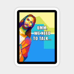 Jesus We need talk Pop Art Magnet