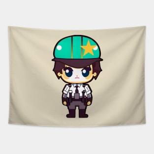 Cute Kawaii Policewoman Tapestry