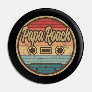 papa roach cassette retro circle Pin