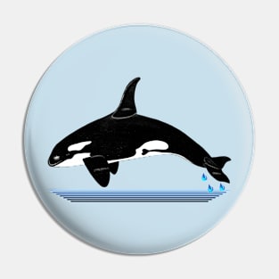 Orca Whale Playing Pin