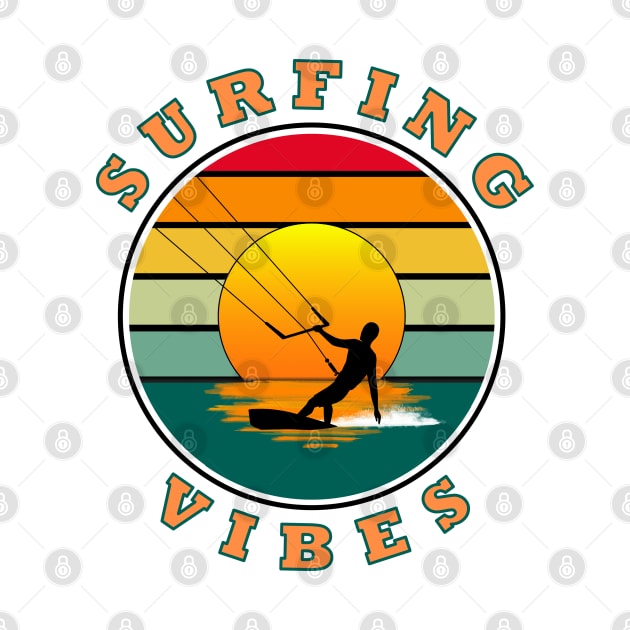 Surfing Vibes – retro  - kite surfer by AnturoDesign