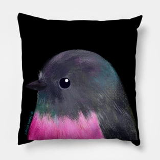 Australian Pink Robin Bird Pillow