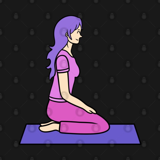 Vajrasana yoga by Andrew Hau